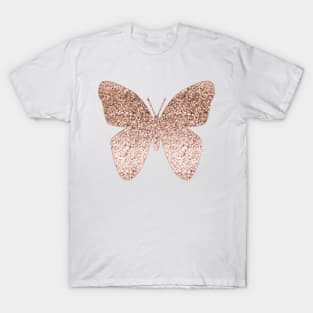 Sparkling rose gold butterfly T-Shirt